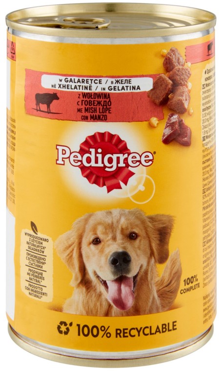 PEDIGREE MANZO/GELATINA GR.400 LATTINA            