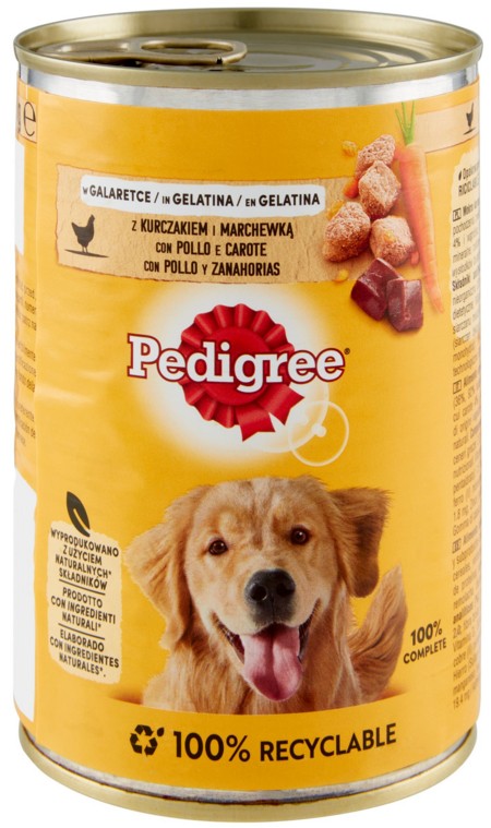 PEDIGREE POLLO/CAR/GELATINA GR.400 LATTINA        