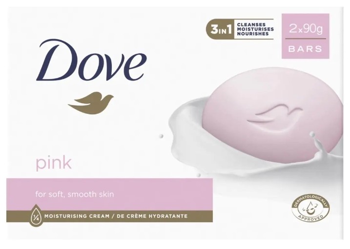 SAPONETTE DOVE GR.90X2 PINK                       