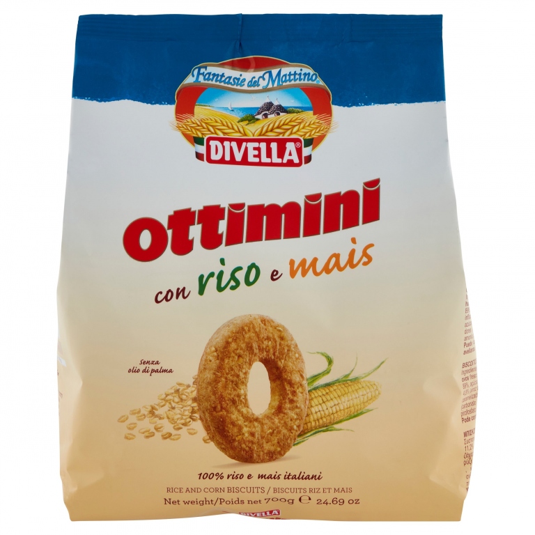 BISC. DIVELLA OTTIMINI RISO E MAIS GR.700         