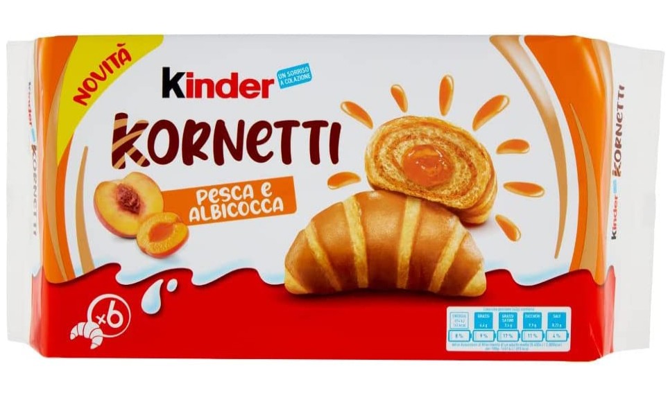 FERRERO KINDER CORNETTI PESCA/ALBICOCCA T6 GR.252 