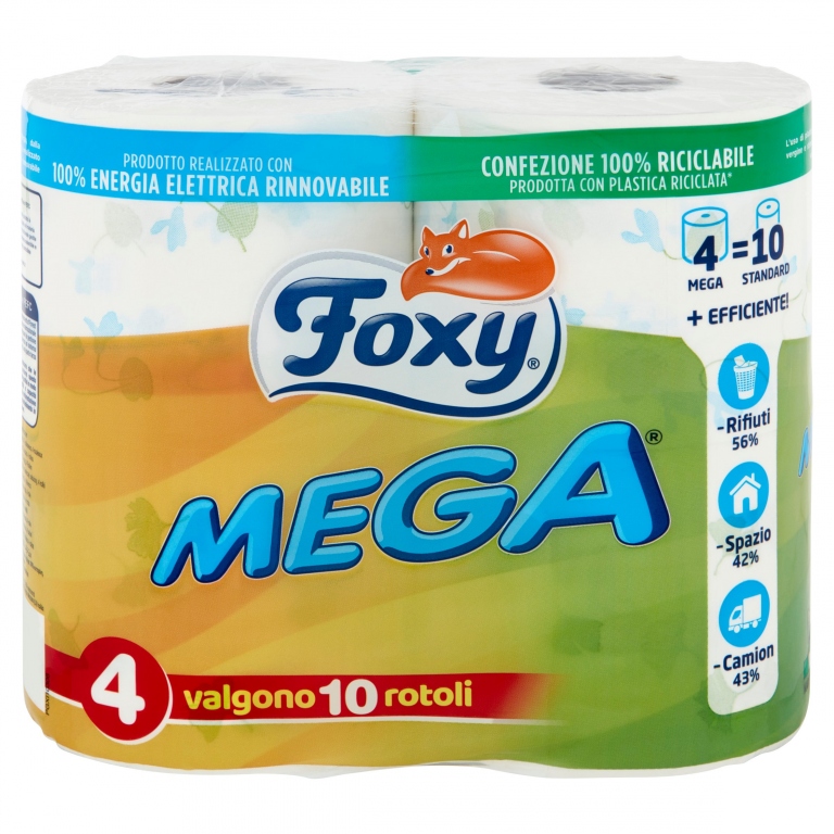 CARTA IG.FOXY MEGA PZ.4 2V DECORATO               