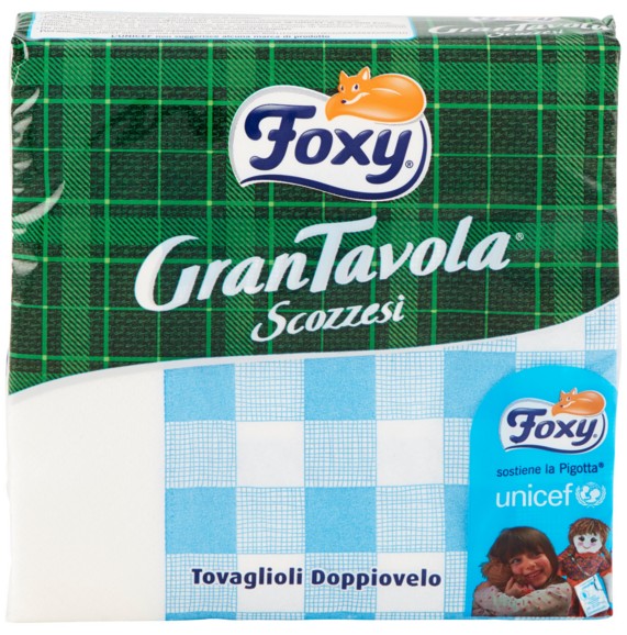 TOV.FOXY GRAN TAVOLA SCOZZESI 33X33 2VELI         