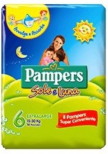 PANN.PAMPERS SOLE&LUNA N.6 PZ.13 KG.15-30 XL      