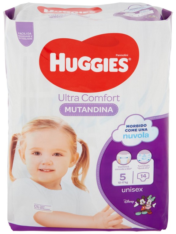 PANN.HUGGIES MUTANDINA MIS.5  12-18 14PZ          