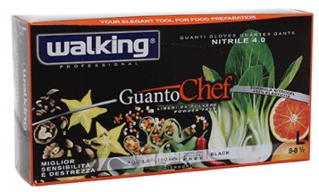 GUANTI CHEF NERO WALKING NITRILE TG.XL PZ.100     