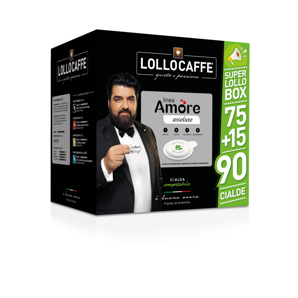 CAFFE' LOLLO CIALDA AMORE ASSOLUTO X75PZ+15OM     