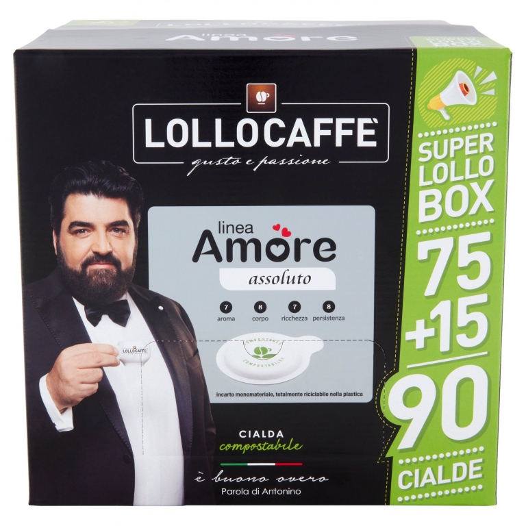 CAFFE' LOLLO CIALDA AMORE ASSOLUTO X75PZ+15OM     