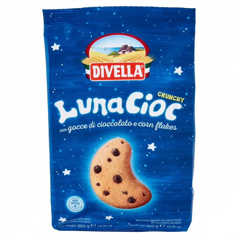BISC. DIVELLA LUNACIOC CIOCC. E CORN FLAKES GR.350