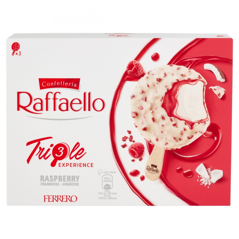 GELATO FERRERO RAFFAELLO LAMPONE T1X3 GR.138      