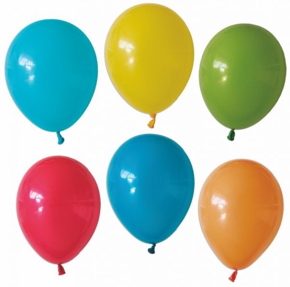 PALLONCINI MEDIUM ASSORTITI 10PZ IN BUSTA 26CM.   