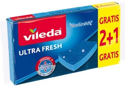 VILEDA SPUGNA ULTRAFRESH FIBRA BLU 2+1            