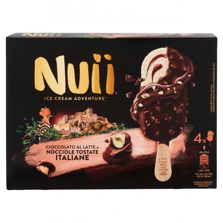 NUII CIOCCOLATO LATTE/NOCCIOLE TOSTATE X4 G272    