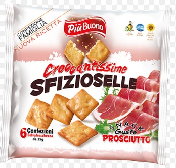 PIU'BUONO SFIZIOSELLE PROSCIUTTO GR.180           