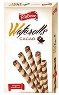 PIU'BUONO WAFER ROLLS CACAO GR.150                