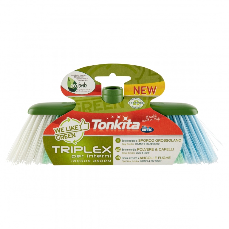 SCOPA TONKITA TRIPLEX WE LIKE GREEN ECO INTERNI   
