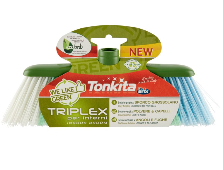 SCOPA TONKITA TRIPLEX WE LIKE GREEN ECO INTERNI   