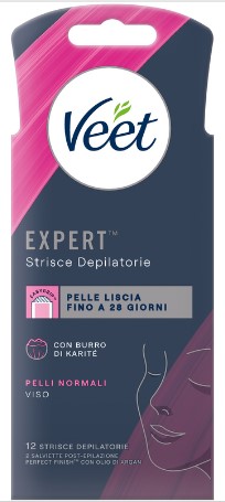 DEPILAT.VEET STRISCE PZ.12 VISO EXPERT NORMALI    