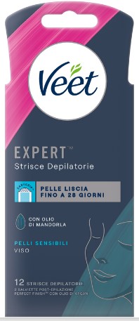 DEPILAT.VEET STRISCE PZ.12 VISO P.SENSIBILI EXPERT