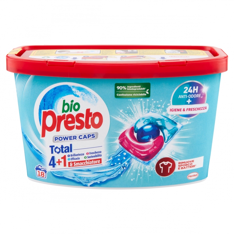 BIO PRESTO 4+1 POWER CAPS IGIENE PZ.18            