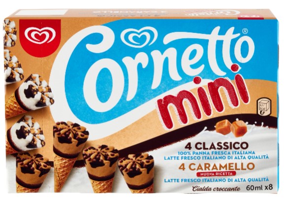 CORNETTO MINI CLASSICO/CARAM.ALGIDA X8 G288       