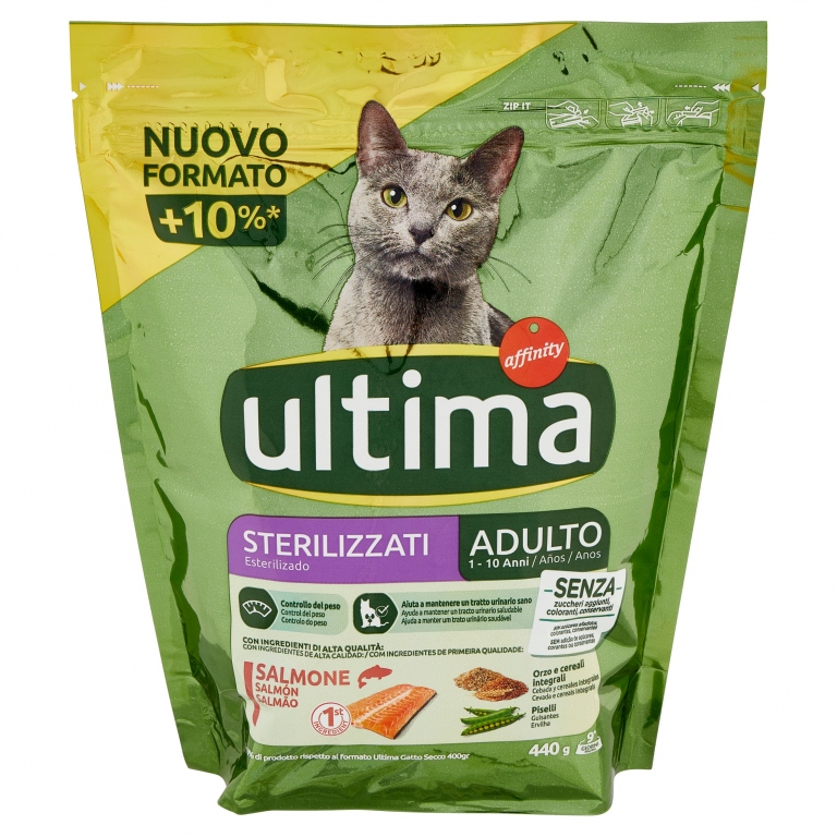 ULTIMA GATTO STERILIZZATI SALMONE GR.440          
