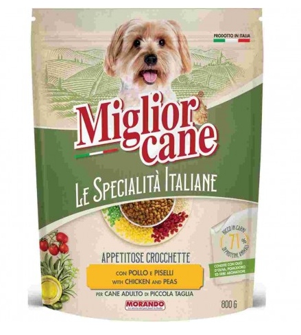 MORANDO CANE SPEC.ITALIANE CROCC.POLLO PISELLI 800