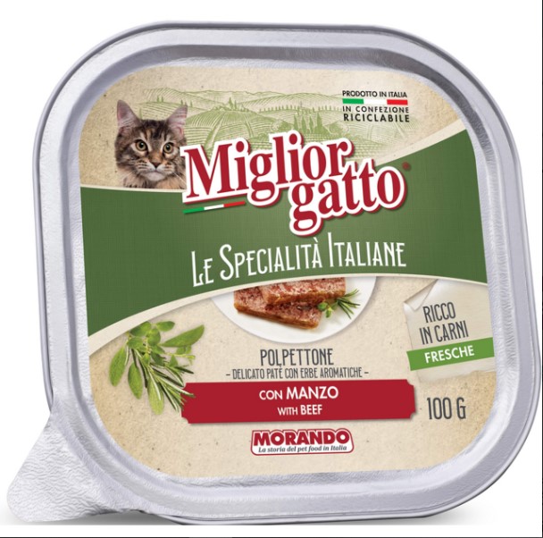 MORANDO GATTO SPEC.ITALIANE PATE'MANZO GR.100     