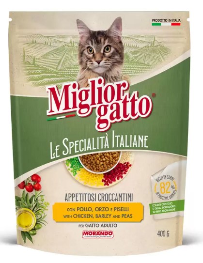 MORANDO GATTO SPEC.ITALIANE CROCC.POLLO ORZO GR400