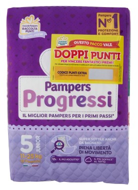 PANN.PAMPERS PROGRESSI N.5 PZ.18 KG.11-25 JUNIOR  