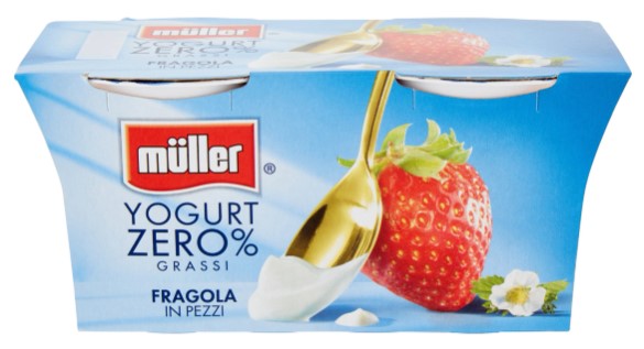 YOGURT MULLER 0% FRAGOLA GR.125X2                 