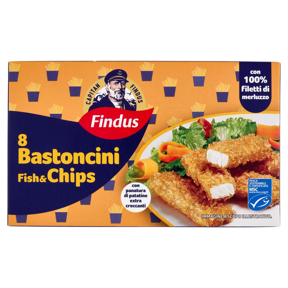 BASTONCINI FISH&CHIPS FINDUS X8 G224              