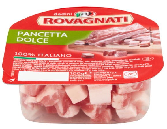 PANCETTA CUBETTI ROVAGNATI DOLCE GR.100           