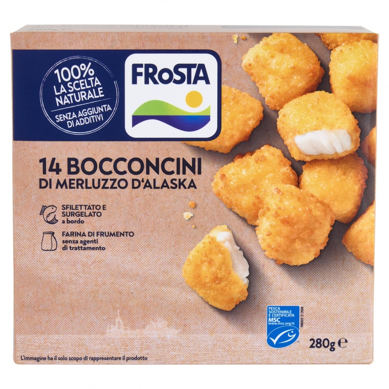 BOCCONCINI DI MERLUZZO D'ALASKA MSC FROSTA G280   