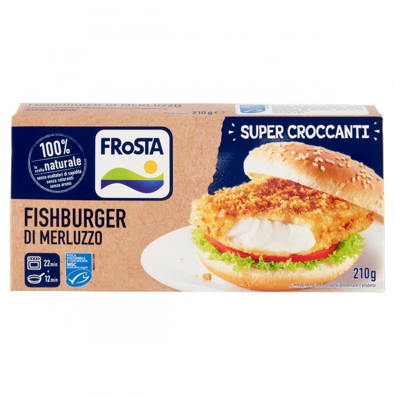 FISHBURGER MERLUZZO D'ALASKA MSC FROSTA G210      