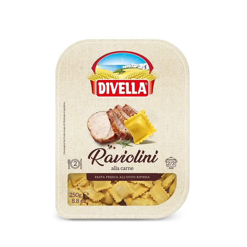 RAVIOLINI FRESCHI DIVELLA ALLA CARNE GR.250       