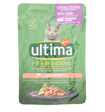 ULTIMA GATTO SALMONE STERILIZZATO GR.85           