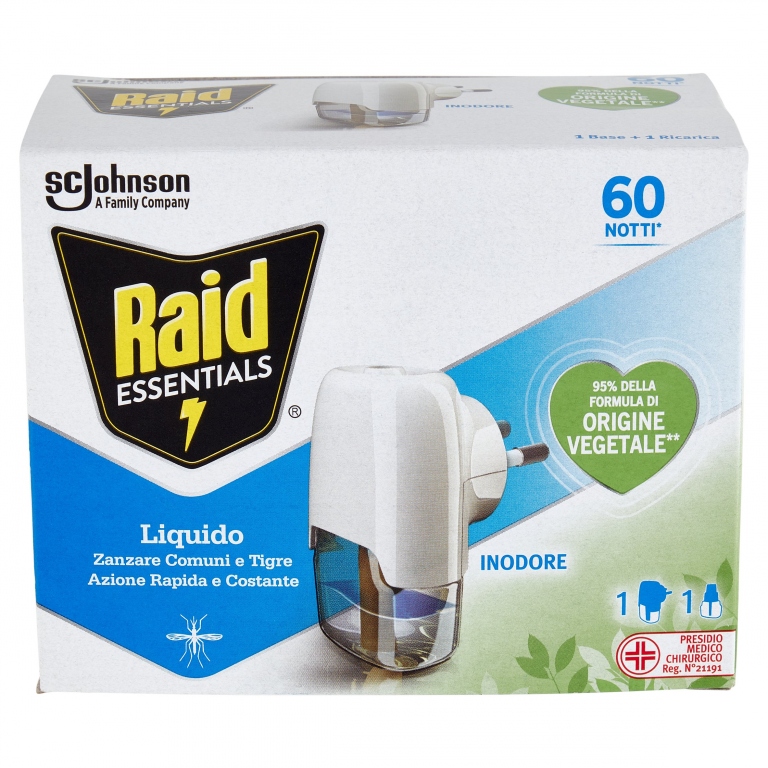 RAID ESSENTIALS LIQ.BASE+RICARICA 60NOTTI         