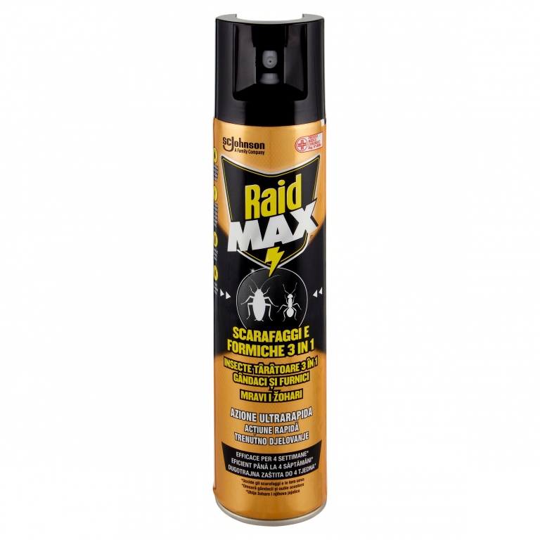 RAID SPRAY MAX SCARAF.FORMICHE ML.300 NEW         