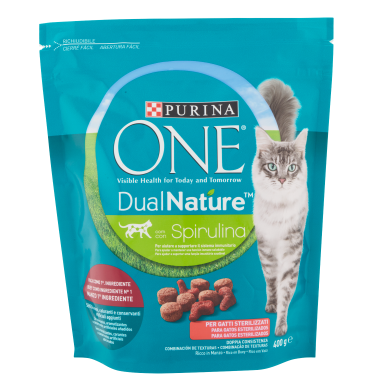 PURINA ONE DUAL NATURE GATTO MANZO STERIL GR.400  