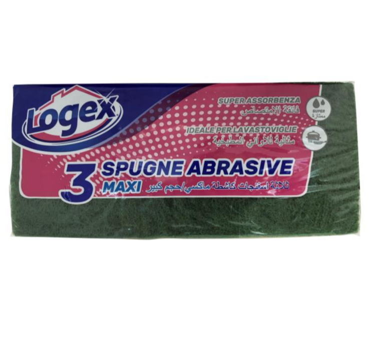 LOGEX SPUGNA ABRASIVA MAXI 3 PZ                   