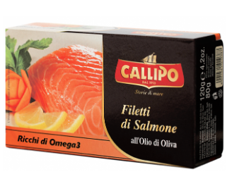 FILETTI DI SALMONE CALLIPO O.O.GR120 SCATOLA      