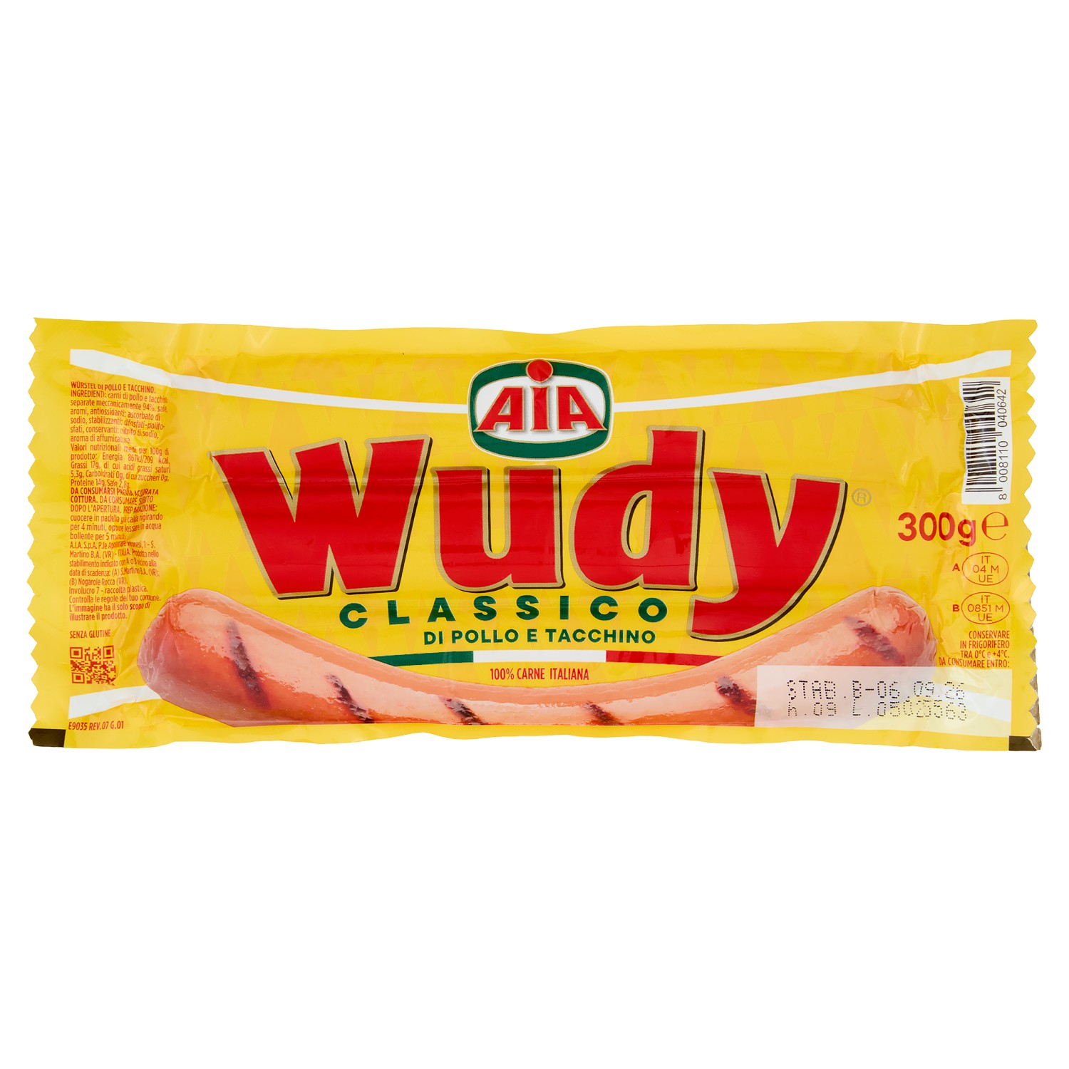 WURSTEL WUDY CLASSICO GR.300                      