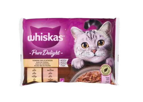WHISKAS PURE DELIGHT TENERE 85GR.X4 MPK           