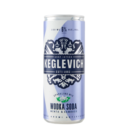 KEGLEVICH VODKA SODA MENTA&SAMBUCO ML.250 LATTINA 