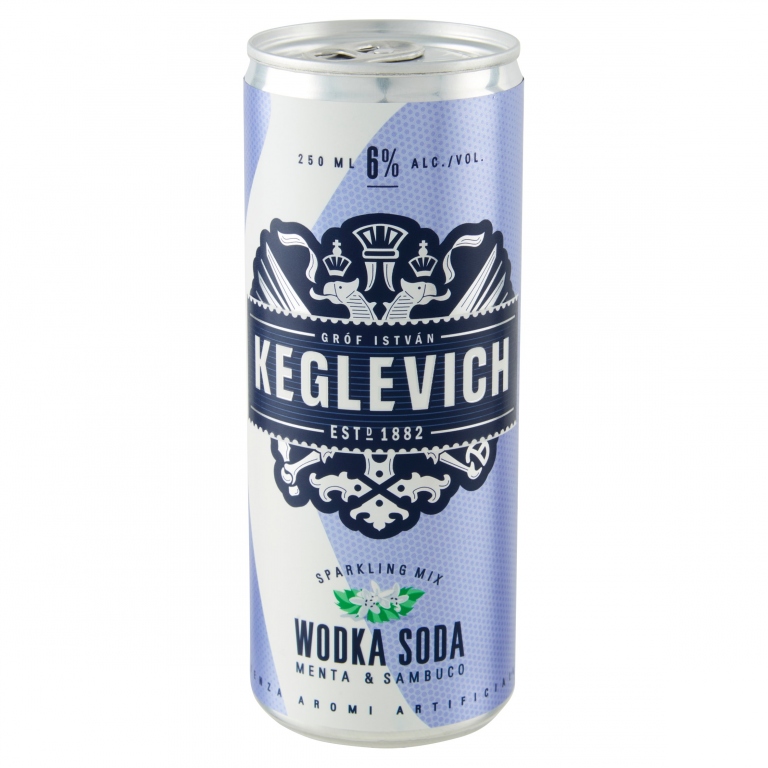 KEGLEVICH VODKA SODA MENTA&SAMBUCO ML.250 LATTINA 