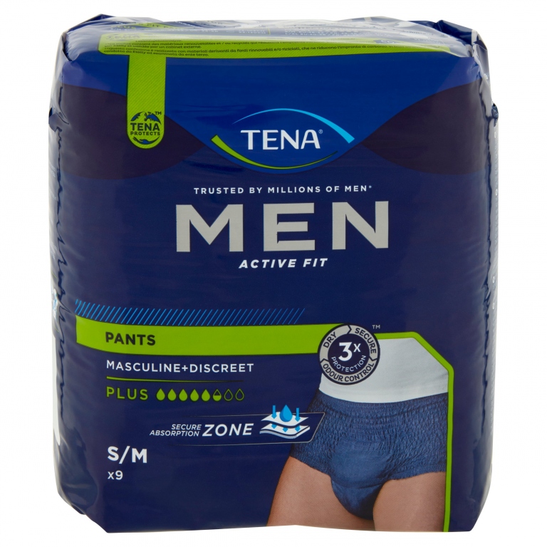 PANN.INCONT.TENA MEN PANTS PLUS MEDIUM PZ 9       