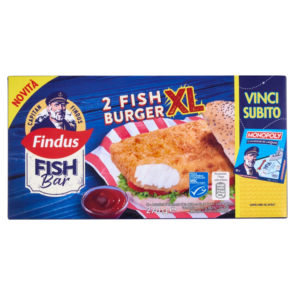 2 FISH BURGER XL FINDUS G270                      