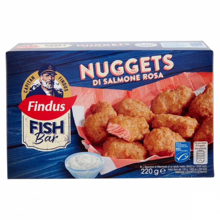 NUGGETS DI SALMONE FISH BAR FINDUS G220           