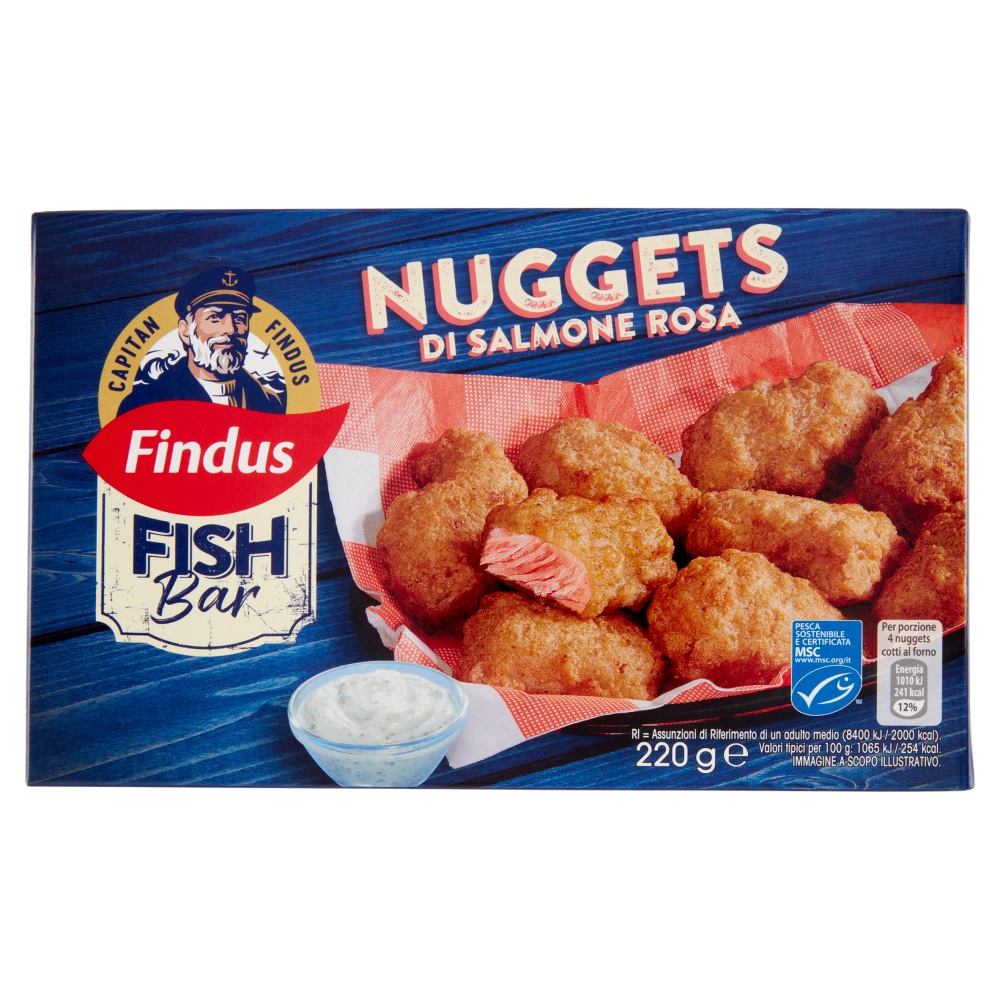 NUGGETS DI SALMONE FISH BAR FINDUS G220           